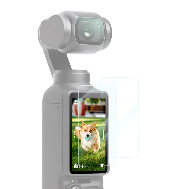 K&F Concept vetro temperato DJI Pocket 3 set 2 pezzi 9H