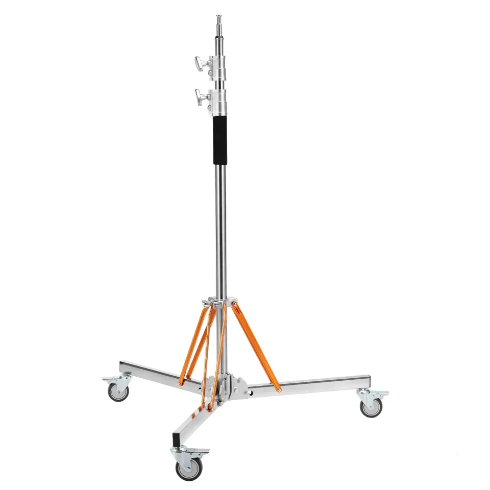 K&F Concept 330cm stativo luci acciaio con ruote 30kg