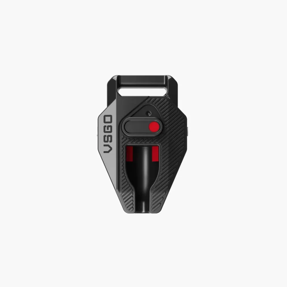 VSGO Dual-Lock Fibbia sicurezza tracolla Nero-Rosso 1pz
