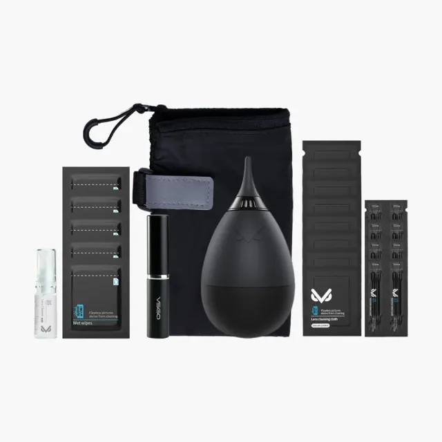 VSGO VS-A2E Kit pulizia obiettivi 25pz viaggio alcohol-free