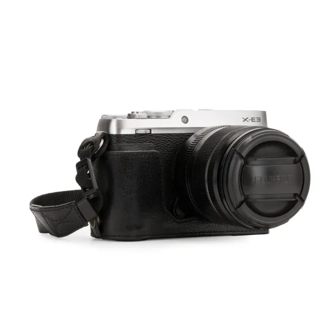 MegaGear MG1342 Custodia Mezza Pelle Fujifilm X-E3 Nera