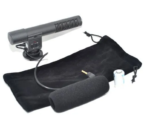 MegaGear Microfono Stereo Esterno per DSLR e Camcorder 90/120°
