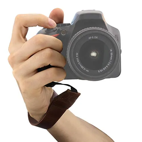 MegaGear cinghia polso fotocamera ecopelle marrone scuro