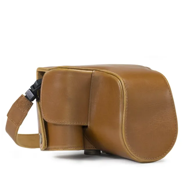 MegaGear Ever Ready custodia pelle Nikon B700 marrone chiaro