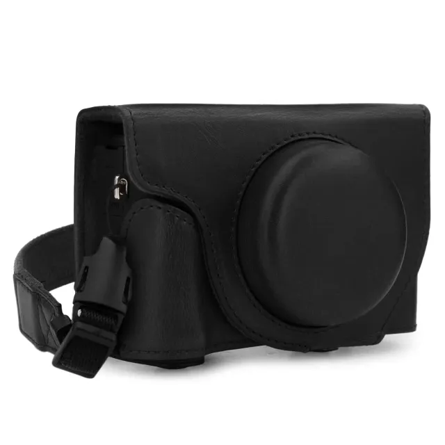MegaGear Canon G5 X Mark II custodia pelle nera Ever Ready