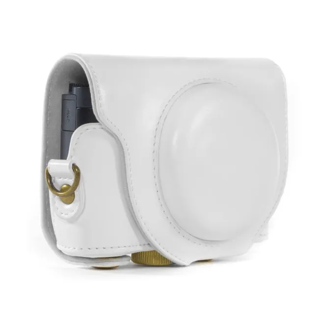 MegaGear Ever Ready DSC-WX500 custodia ecopelle bianca