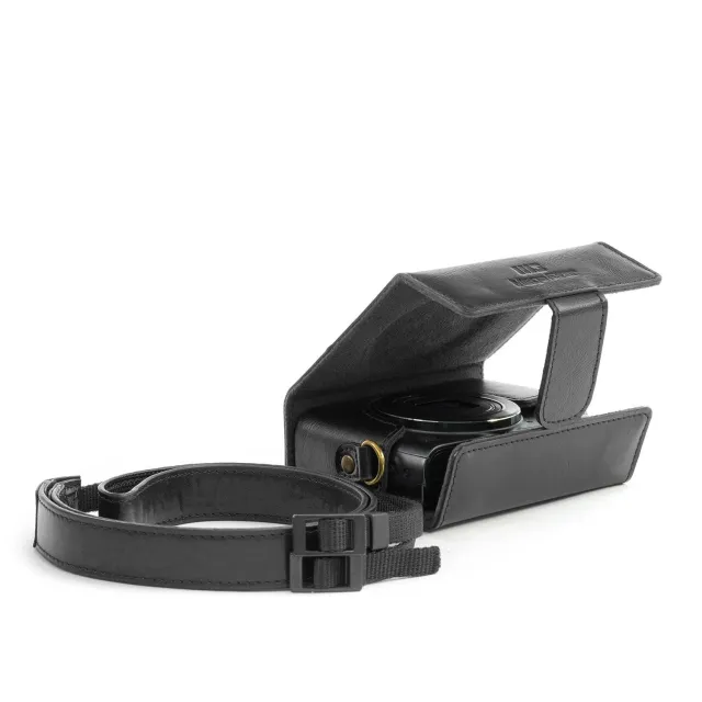 MegaGear MG692 custodia Canon G9X finta pelle nera ever ready