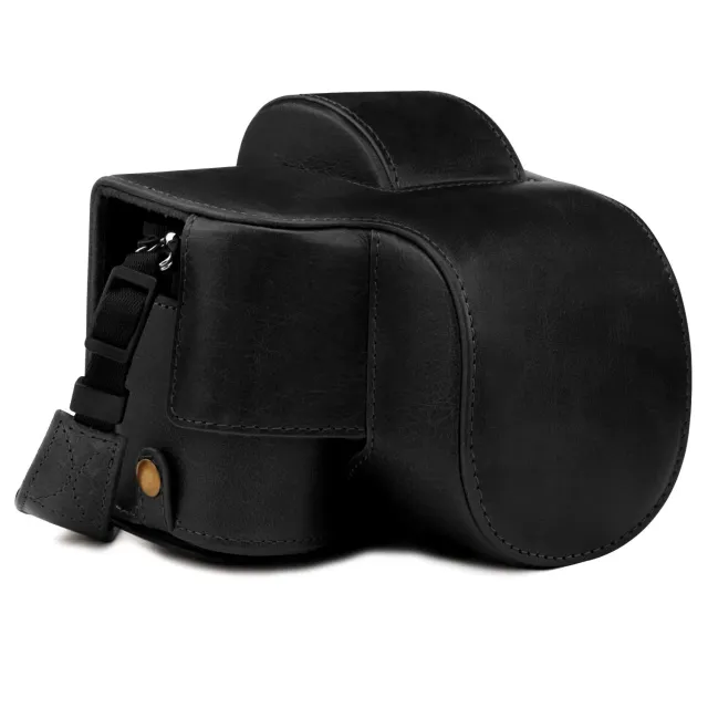 MegaGear Custodia Pelle Nikon Z50 16-50mm Nera Ever Ready