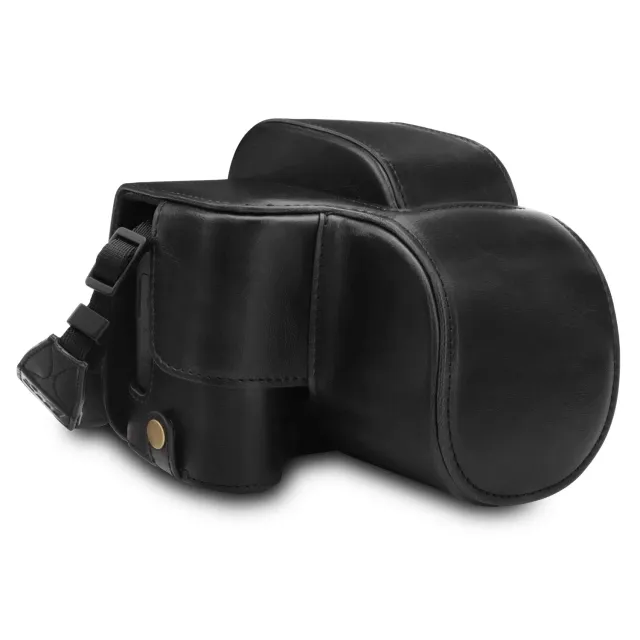 MegaGear Custodia Finta Pelle Canon SX70 HS Nero ever ready