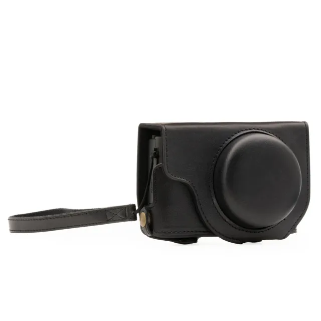 MegaGear MG1132 custodia pelle Lumix LX10 nero compatta