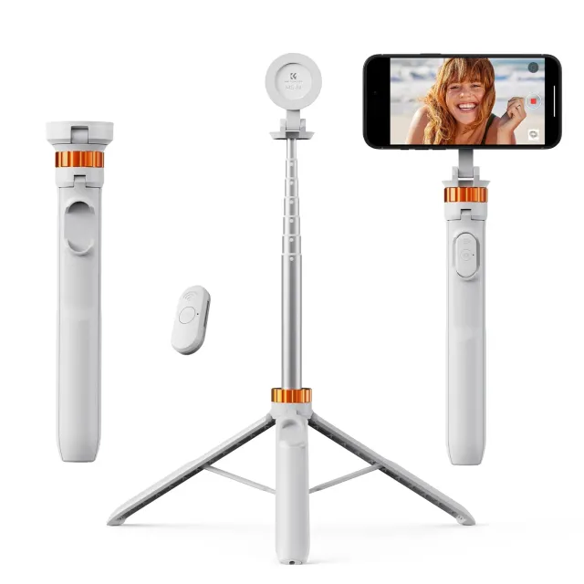 K&F Concept Treppiede Selfie Magnetico 162cm Bianco