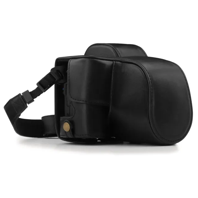 MegaGear MG1446 Custodia Fotocamera Canon M50 Nero Ecopelle