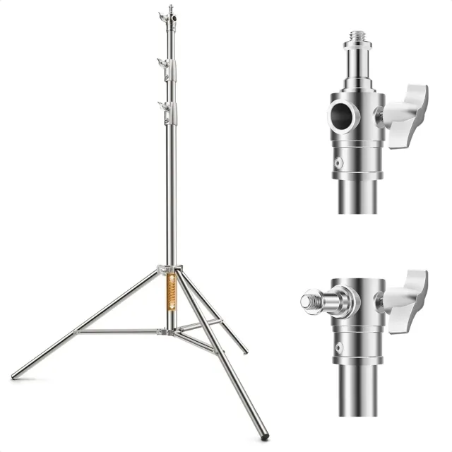 K&F Concept Stativo Luce 2,8m Acciaio 10kg con Molla