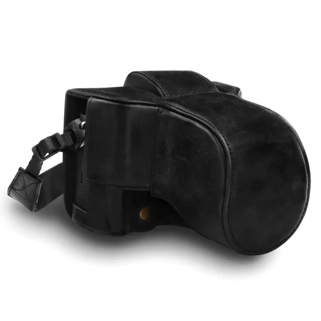 MegaGear MG1550 Custodia Pelle Fujifilm X-T3 Nera Antiurto